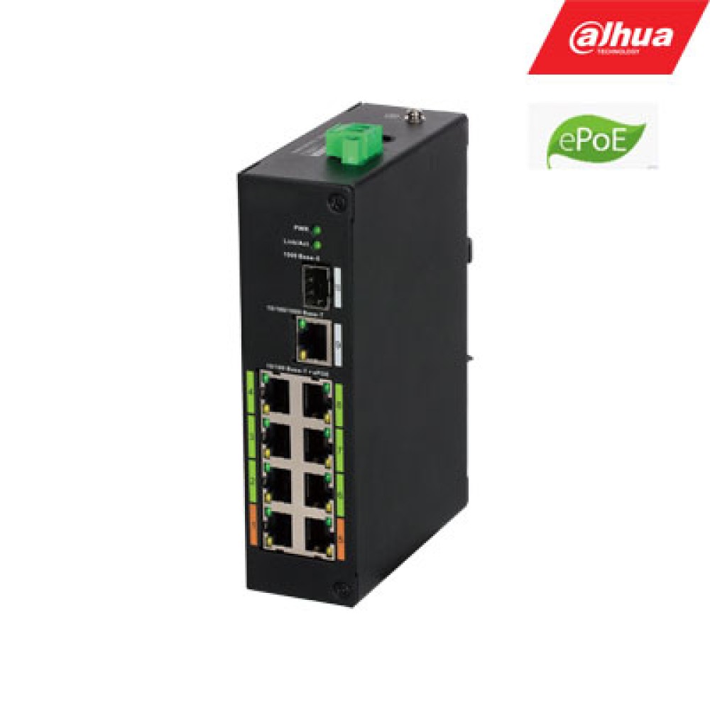 Switch|DAHUA|LR2110-8ET-120-V2|PoE ports 8|DH-LR2110-8ET-120-V2